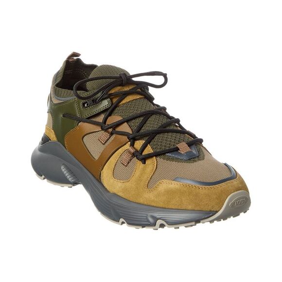 Tod’S Allacciata Leather Sneaker Green